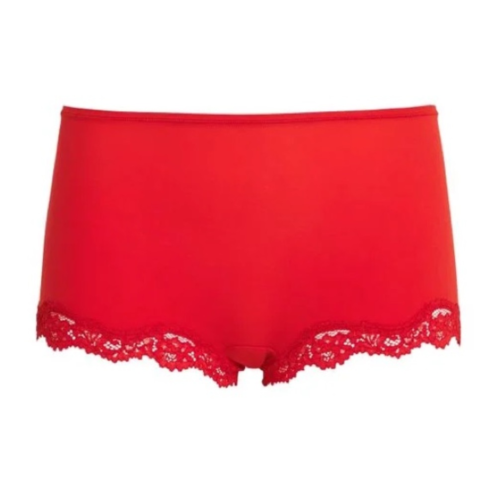 Skims Fits Everybody Lace Boyshort in Cayenne Sz Med